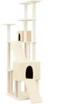 vidaXL Kratzbaum mit Sisal-Kratzs&auml;ulen Creme 190 cm - Creme