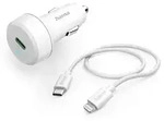 Hama Auto-Schnellladeger&auml;t Ladekabel Lightning, PD, 20 W, 1 m, Wei&szlig; - Wei&szlig;