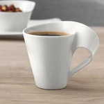 Villeroy & Boch New Wave Caffe Becher mit Henkel 0,3 l Set6 - Wei&szlig;