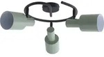 Lindby Deckenstrahler Ovelia, gr&uuml;n/schwarz, 3-flg., E27 - Schwarz