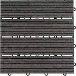 HOME DELUXE - WPC Klickfliese BAVARO - Anthrazit - 6 m2 - 11 Fliesen &aacute; 30 x 30 cm I