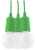 Hängeleuchte DIEGO 3 grün 3xE27 60W PVC 90x15x15cm Sollux Lighting