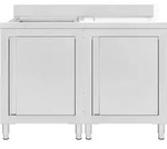 vidaXL Gastro-Sp&uuml;lenunterschrank Edelstahl 120x60x96 cm - Silber