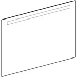 Lichtspiegel OPTION BASIC SQUARE LED-Bel oben Alu eloxiert 1000x700x32mm - Silber