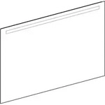 Lichtspiegel OPTION BASIC SQUARE LED-Bel oben Alu eloxiert 1400x900x32mm - Silber