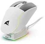 Sharkoon SKILLER SGM50W, Gaming-Maus, (inkl. Ladestation) - Schwarz/Wei&szlig;