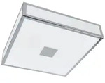 Lindby Bad-Deckenlampe Eniola, 30 cm, wei&szlig;/grau, IP44 - Silber