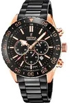 Festina Herren Uhr Fashion Edelstahl Armbanduhr schwarz UF20578/1 - Schwarz