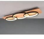 LED Deckenleuchte BARCA dimmbar Holz Breite 101cm Schwarz - Schwarz