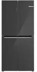 Bosch Serie 4 KMC85LEEA, Freistehend, French door, Grau, Glas, Nebeneinander, 547 l -