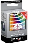 Lexmark 35 High Yield Colour Print Cartridge, cyan, magenta, Gelb, Tintenstrahl