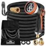 GARDEBRUK&reg; Flexibler Gartenschlauch 15m 3fach Latexkern Vollmessing Adapter 1/2"
