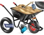MASKO&reg; Schubkarre Bauschubkarre Gartenschubkarre 100 Liter bis 250kg...