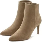 LASCANA High-Heel-Stiefelette Herbststiefelette, Stiefel, beige Gr&ouml;&szlig;e 42 -...