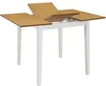 vidaXL Esstisch Ausziehbar Wei&szlig; (80-120)x80x74 cm MDF - Wei&szlig;