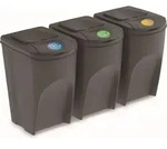 Abfallbeh&auml;lter Prosperplast SORTIBOX 3 x 35 l grau - Grau