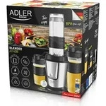 Adler AD 4081, Sport-Mixer, 0,57 l, Eis-Crusher, 800 W, Schwarz, Edelstahl,