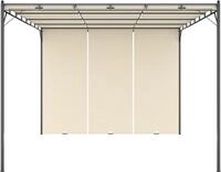 vidaXL Gartenpavillon mit Seitenvorhang 4x3x2,25 m Creme
