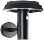 BRILLIANT schwarze Solar Au&szlig;enwandleuchte ALVERO | inkl. Bewegungsmelder | 4W...