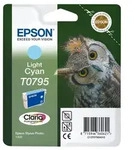 Epson Owl Singlepack Light Cyan T0795 Claria Photographic Ink, Low Yield, Cyan, Tinte