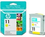 HP 11 Gelb Original Druckerpatrone, Standardertrag, Gelb, Tinte auf Farbstoffbasis,