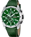 Festina Herren Uhr Elegant Leder Armbanduhr gr&uuml;n UF20692/3 - Gr&uuml;n