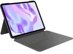 Logitech Combo Touch, QWERTZ, Deutsch, Trackpad, 1,9 cm, 1 mm, Apple - Grau