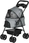 PawHut Hundewagen Pet Stroller f&uuml;r kleine Hunde Haustierwagen Oxford Grau -...
