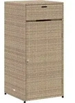 vidaXL Gartenschrank Beige 55x55x111 cm Poly Rattan - Beige
