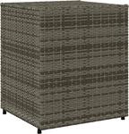 vidaXL Gartenschrank Grau 55x59x69 cm Poly Rattan