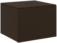 vidaXL Gartentruhe Braun 291L Poly Rattan