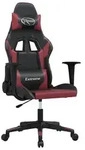 vidaXL Gaming-Stuhl Schwarz und Weinrot Kunstleder - Rot