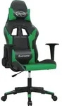 vidaXL Gaming-Stuhl mit Massagefunktion Schwarz und Gr&uuml;n Kunstleder - Gr&uuml;n
