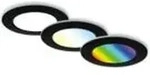 LED Einbauleuchten Bad RGB Fernbedienung dimmbar IP65 &Oslash;9,2cm schwarz Briloner -