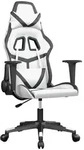 vidaXL Gaming-Stuhl Wei&szlig; und Schwarz Kunstleder - Schwarz