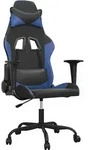 vidaXL Gaming-Stuhl Schwarz und Blau Kunstleder - Blau