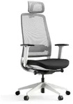 Yaasa Chair Expert B&uuml;rostuhl Ergonomisch mit Kopfst&uuml;tze, Wei&szlig; &ndash; Traglast...
