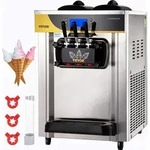 VEVOR Eismaschinen Kommerzielle Softeismaschine 2200 W 22-30 L/Std. 3 Geschmack mit