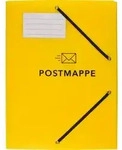 Kunststoff Postmappe / aus PP / DIN A4 / mit 3 Klappen und Gummizug - Gelb
