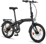 Licorne Bike Phoenix 2D, 20 Zoll Aluminium-Faltrad-Klapprad, Scheibenbremse,