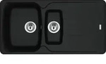 FRANKE Sp&uuml;le ANTEA AZG 651-97 in BLACK MATT mit Excenterbedienung Drehknopf Chrom /