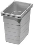 Ninka Abfallsammler 8 Liter alugrau &ndash; Einbau-Abfalleimer, Modell 5050 - Grau