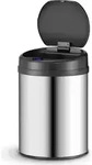Juskys Automatik M&uuml;lleimer mit Sensor 30L f&uuml;r K&uuml;che - elektrischer Deckel - Silber