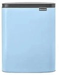 Brabantia BO M&uuml;lleimer 12 Liter Matt Steel Fingerprint Proof - Silber/Schwarz