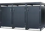 Zelsius M&uuml;lltonnenbox 3er mit Pflanzdach f&uuml;r 3 Tonnen | 120 - 240 Liter |...