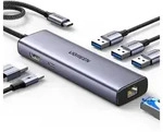 Ugreen 15598, USB 3.2 Gen 1 (3.1 Gen 1) Type-C, HDMI, RJ-45, USB 3.0, 5000 Mbit/s,