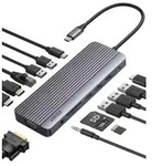 Anker A83890A1, USB Typ-C, HDMI, RJ-45, USB 2.0, USB Typ-C, USB 2.0 Type-A, VGA,