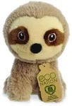 Aurora, 35081, Eco Nation Mini Faultier, 13cm, Pl&uuml;sch, Braun - Braun