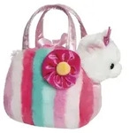 Aurora Fancy Pals Princess Kitty Pl&uuml;schkatze Rosa 20 cm - Wei&szlig;