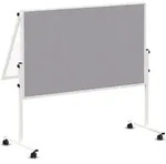 MAUL Moderationstafel MAULsolid 150 x 120 cm mobil klappbar wei&szlig; grau -...